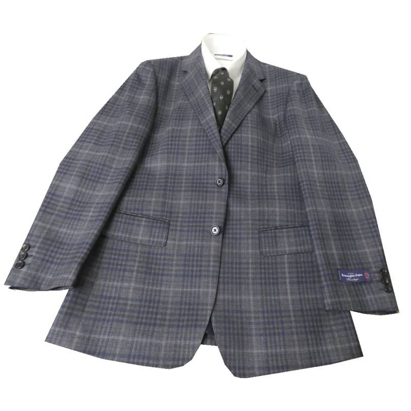 エルメネジルド ゼニア(Ermenegildo Zegna) ジャケット メンズ 秋冬春 2つボタン チェック チャコールグレー 1318 AB8