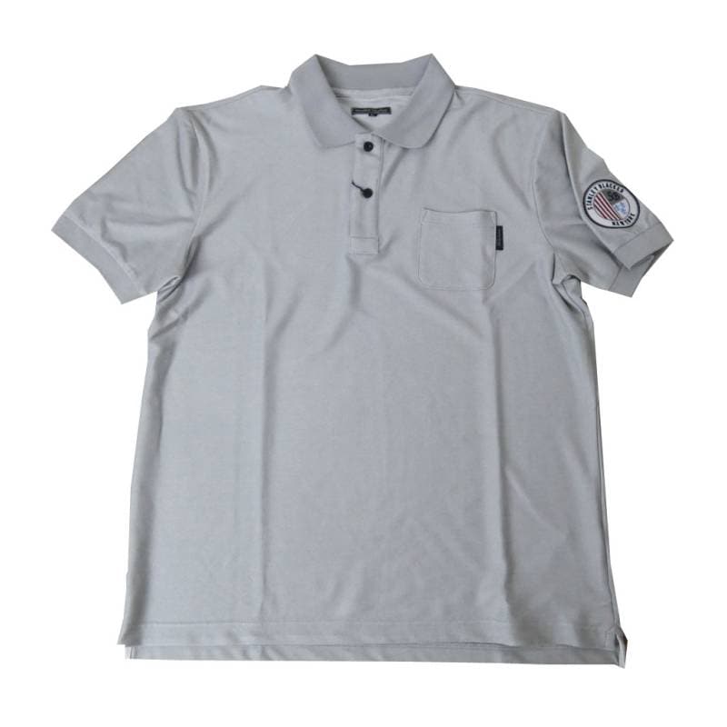 50%OFF！スタンリーブラッカー(stanley blacker) ポロシャツ メンズ 春夏 半袖 ワッペン付き グレー系 1415 M L
