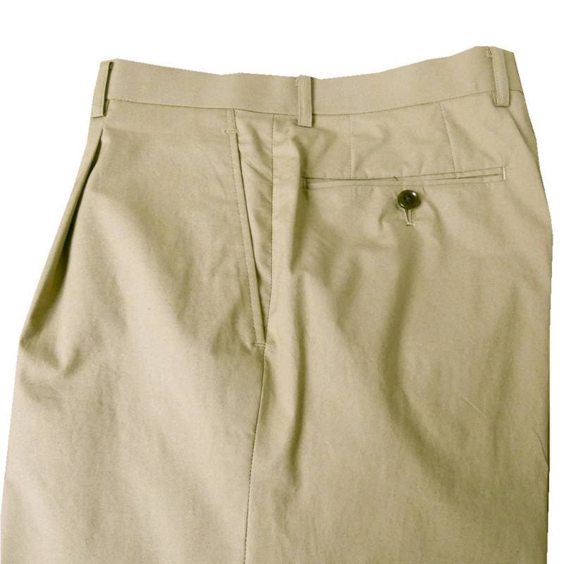 スラックス メンズ 春夏秋 コットン パンツ ワンタック ストレッチ オックスフォードクラシック (OXFORD CLASSIC) 4352 ベージュ系 100cm 102cm