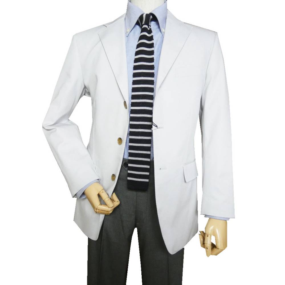 コットン ジャケット メンズ 春夏 3つボタン オックスフォードクラシック (OXFORD CLASSIC) 段返り三つボタン スモークホワイト 7002 A8サイズ