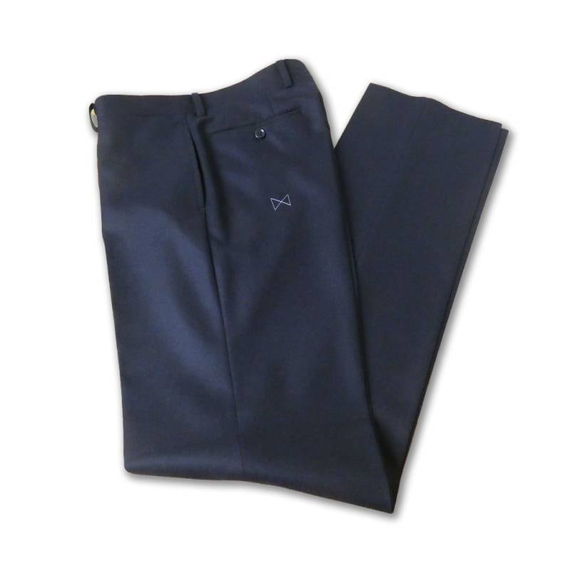 スラックス メンズ 秋冬 フラノパンツ ノータック パンツ ウール100