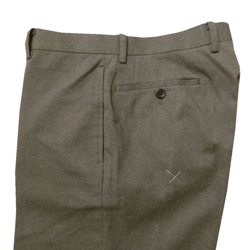 スラックス メンズ 秋冬春 ノータック パンツ ハイバセロン(HAI-VASERON) カーキ系 9043 82cm 85cm 88cm 