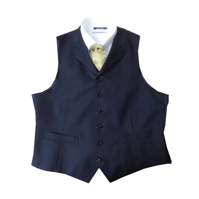 オッドベスト ジレ メンズ 秋冬 ネイビーシャドーストライプ 0488 BB3