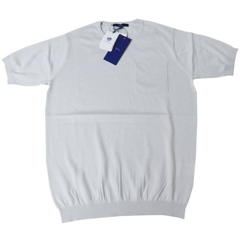 G-stage 半袖セーター メンズ 春夏 コットン ライトグレー 4003  Mサイズ 