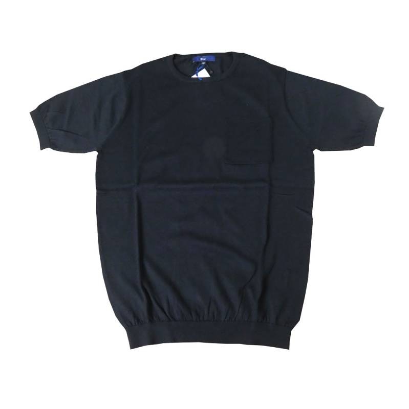 ジーステージ(G-stage) 半袖セーター メンズ 春夏 コットン ブラック 4011  XLサイズ