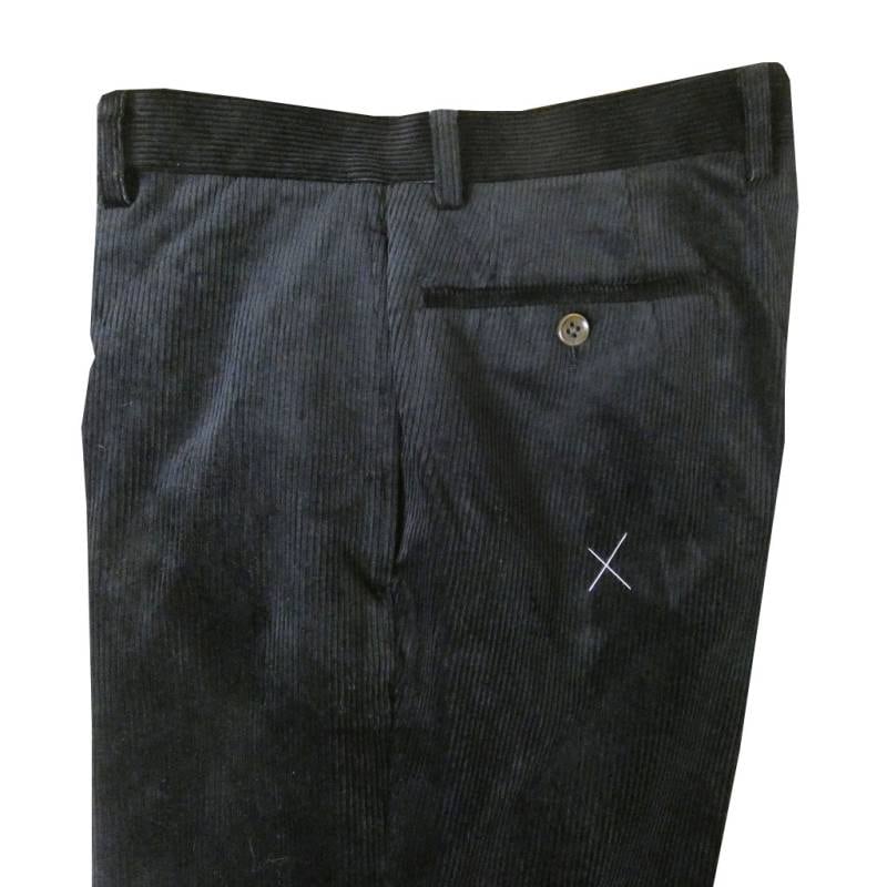 スラックス メンズ 秋冬春 ノータック コーデュロイ パンツ ストレッチ ハイバセロン (HAI-VASERON) ネイビー 0013  82cm 85cm 88cm