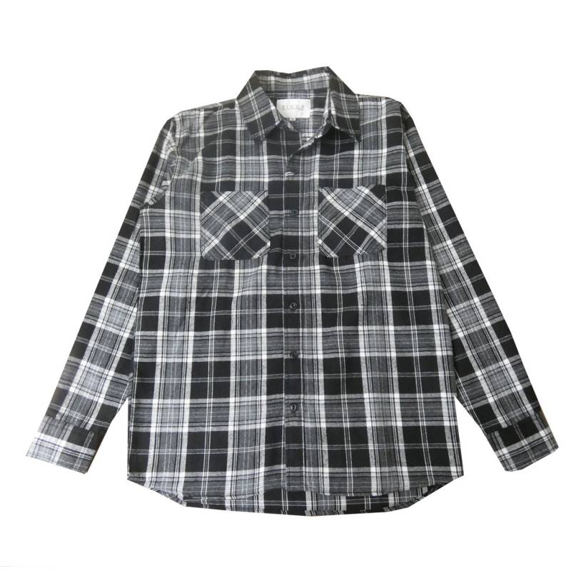 FICCEの長袖ネルシャツ ブラック チェック 1923　M