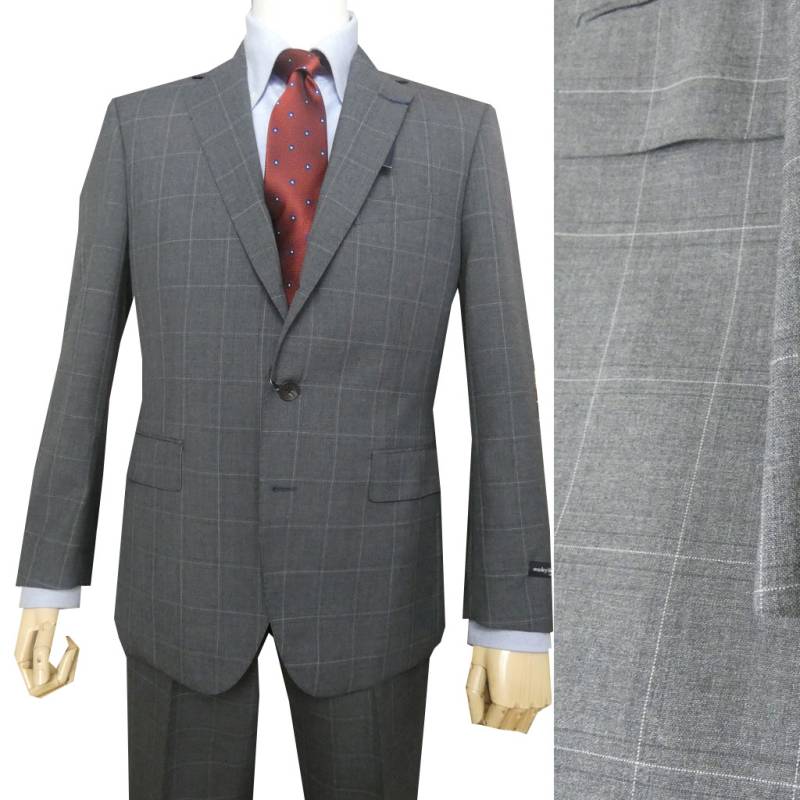 AWビームス定番スーツ　シングル3つボタン一つ掛け　チャコール　ピンストライプ AWビームス定番スーツ シングル3つボタン一つ掛け チャコール