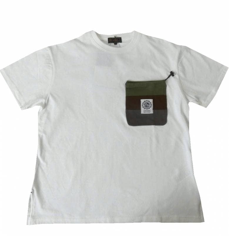 CHUBEI(チュウベイ) ルーズフィットTシャツ 胸ポケット メンズ 春夏 半袖 ホワイト 5107 M