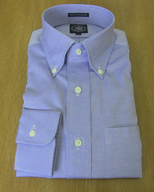 【形態安定】ジェイプレス (J.PRESS) ボタンダウンシャツ メンズ長袖ワイシャツ ピンオックス ブルー （衿37-裄丈82）（衿39-裄丈84）（衿43-裄丈86）