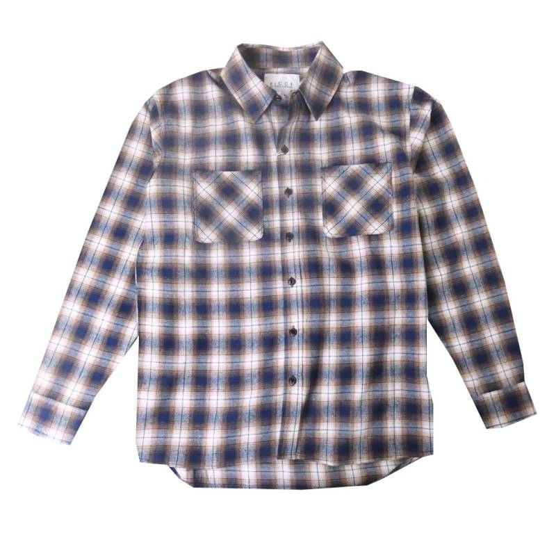 FICCEの長袖ネルシャツ グラデーションチェック 1912　M