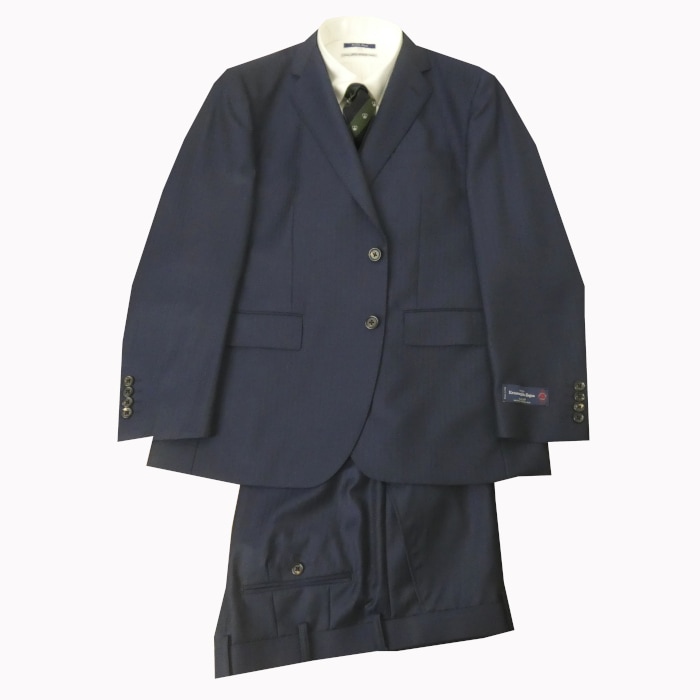 エルメネジルド ゼニア(Ermenegildo Zegna) スーツ メンズ 秋冬春  シングルスーツ 2つボタン ビジネススーツ 紺ストライプ ネイビー 0188  BB5