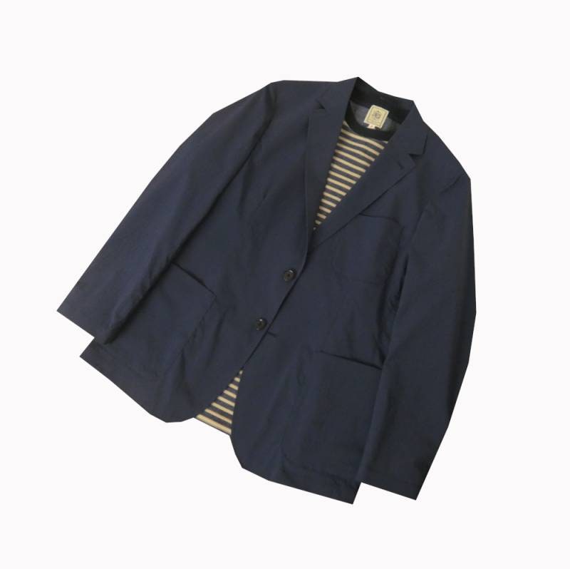 ポロ ビーシーエス (POLO BCS) ウォッシャブル ジャケット メンズ 春夏秋 2つボタン 紺 無地 ネイビー 5188 Sサイズ