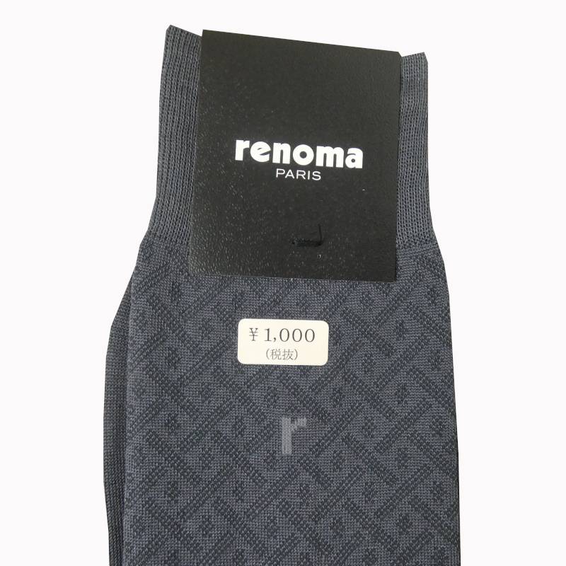 レノマ パリス(renoma PARIS) ソックス 靴下 紺系 R04　25～27cm