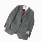 ハリスツイード ジャケット メンズ 秋冬 2つボタン オックスフォードクラシック(OXFORD CLASSIC) ヘリンボーン グレー 1015 A4 A6 A7 AB3 AB4 AB7 AB8 BB