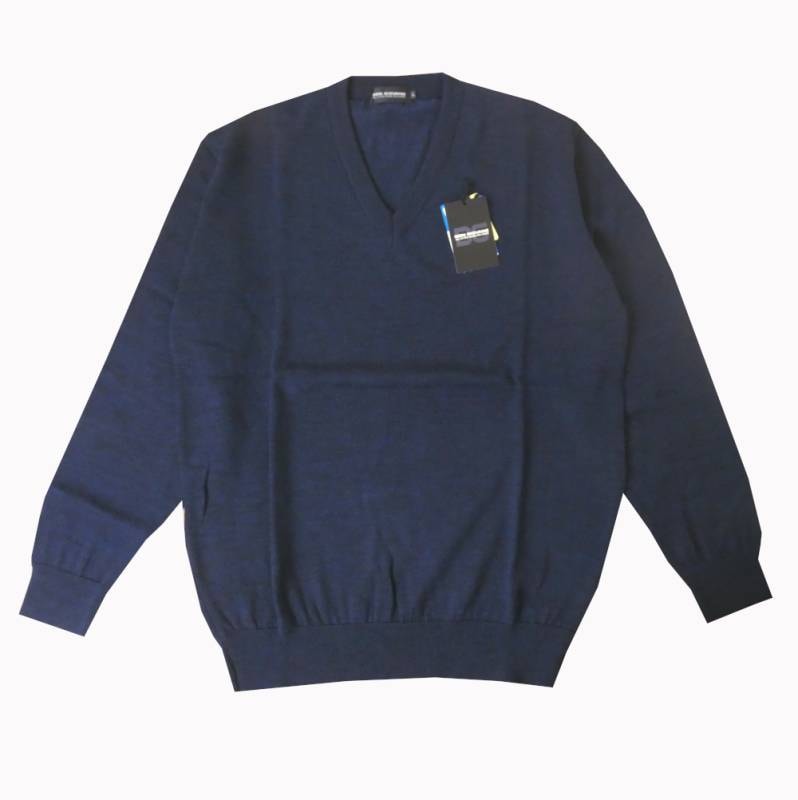 BON GIOVANE（ボンジョバネ）のVネックセーター ネイビー 0399 Mサイズ