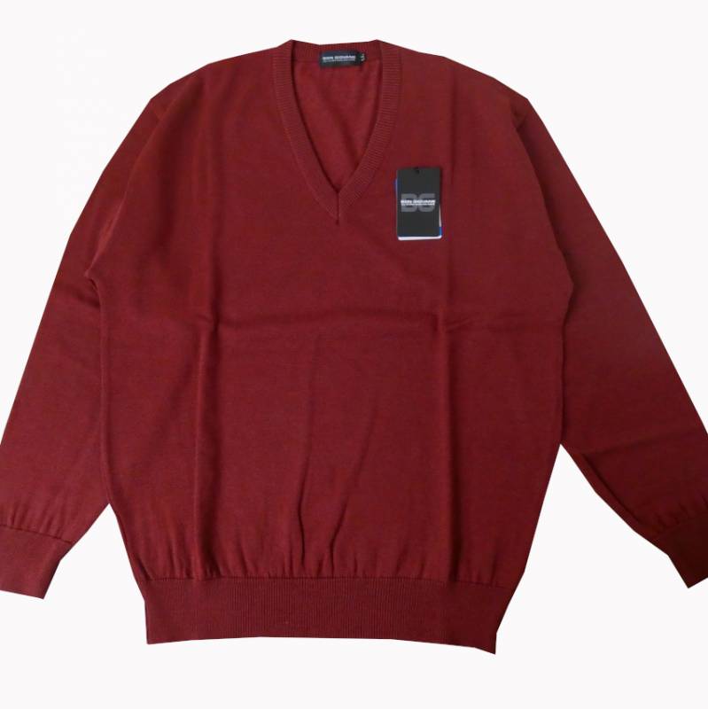 BON GIOVANE（ボンジョバネ）のVネックセーター ワインレッド  0366　L  LL