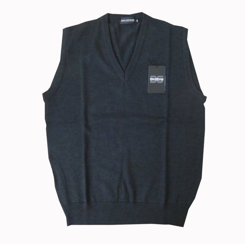 ボンジョバネ(BON GIOVANE) Vネック ニットベスト チャコールグレー 0114　M