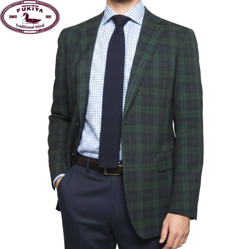 サッカー生地 ブラックウォッチ ジャケット 春夏 2つボタン オックスフォードクラシック プレミアムライン (OXFORD CLASSIC PremiumLine)  1078 A3 A5 A6 A7 AB3 AB5 AB6 AB7 AB8 BB4 BB5 BB6 BB7 BB8