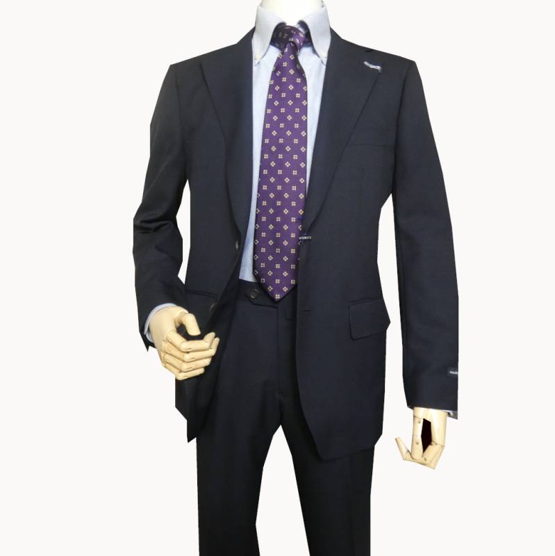 スーツ メンズ 春夏 シングルスーツ 2つボタン スタンリーブラッカー(stanley blacker) ネイビー 紺 5188  A5 A6 A7 AB4 AB5