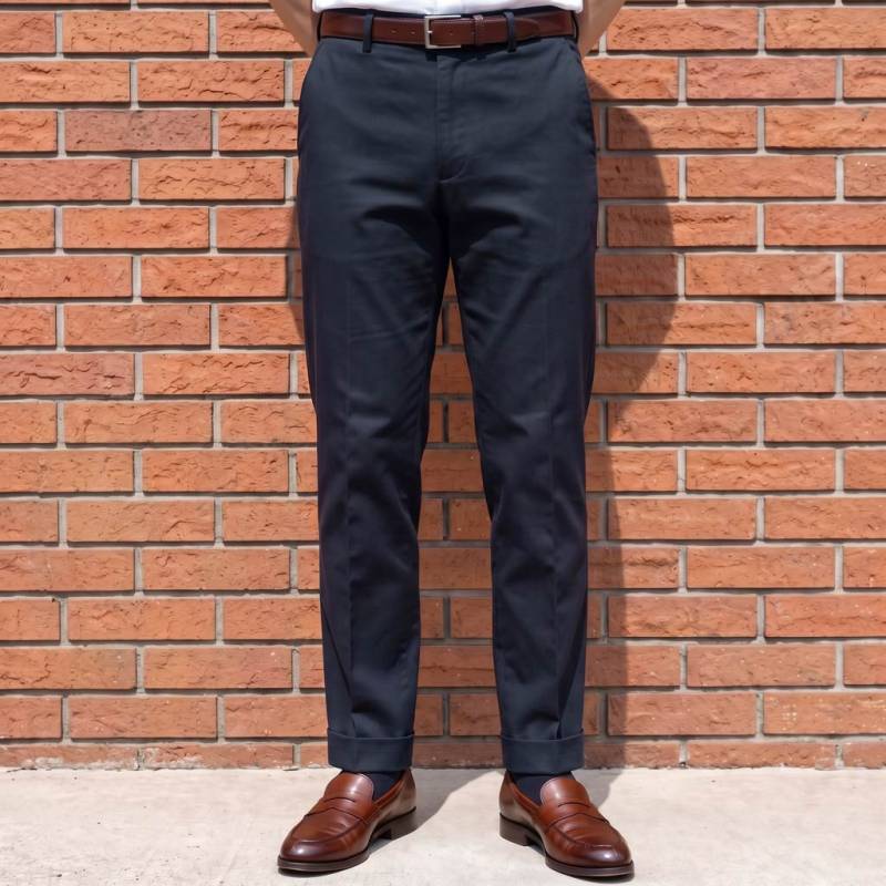 スラックス メンズ 春夏 コットンパンツ ノータック オックスフォードクラシック プレミアムライン (OXFORD CLASSIC PremiumLine) ネイビー 紺 1588 78cm 80cm 86cm 90cm 100cm