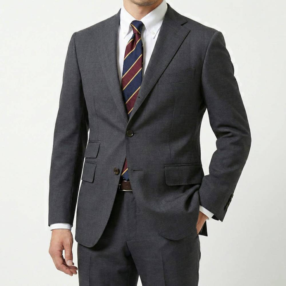 スーツ メンズ 春夏 シングルスーツ 3つボタン オックスフォードクラシック(OXFORD CLASSIC)  段返り三つボタン チェンジポケット付 ビジネススーツ 無地 チャコールグレー 5418 A4 A5 A6 A8 AB3 AB4 AB6 AB7 BB4 BB6 BB7 BB8