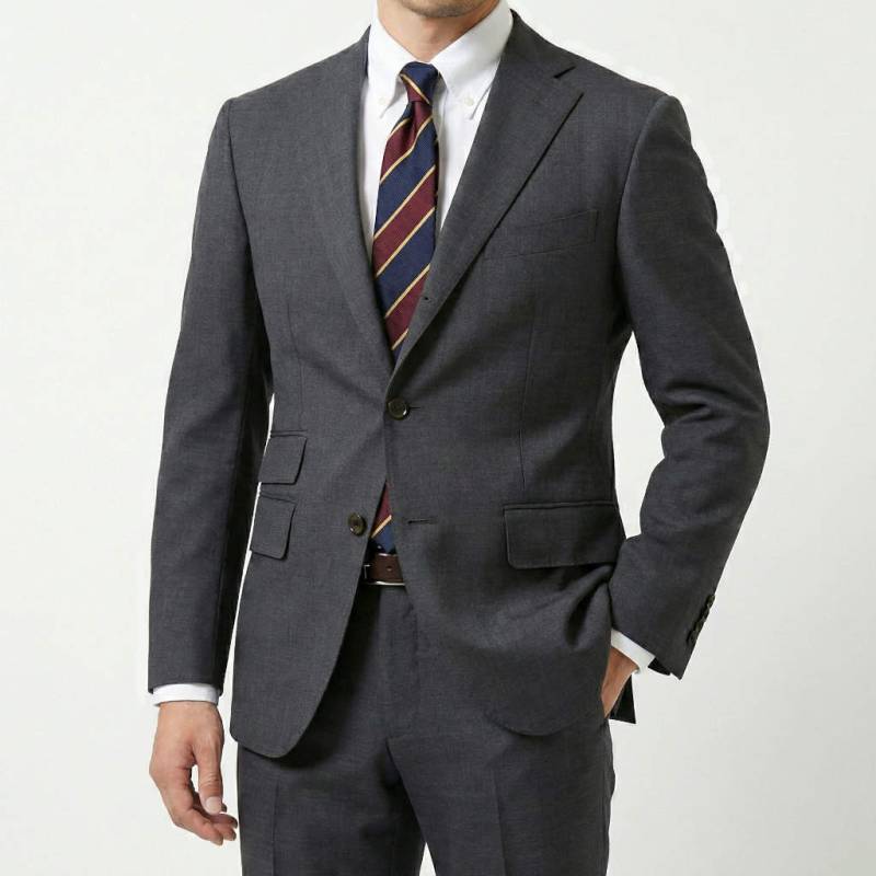 スーツ メンズ 春夏 シングルスーツ 3つボタン オックスフォードクラシック(OXFORD CLASSIC)  段返り三つボタン チェンジポケット付 ビジネススーツ 無地 チャコールグレー 5418 A4 A5 A6 A8 AB3 AB4 AB6 AB7 BB4 BB6 BB7 BB8