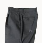 スラックス メンズ 春夏秋 ワンタック パンツ 無地 ウール混 オックスフォードクラシック (OXFORD CLASSIC) チャコールグレー 5418 78cm 92cm|FUKIYA限定パンツ|ス