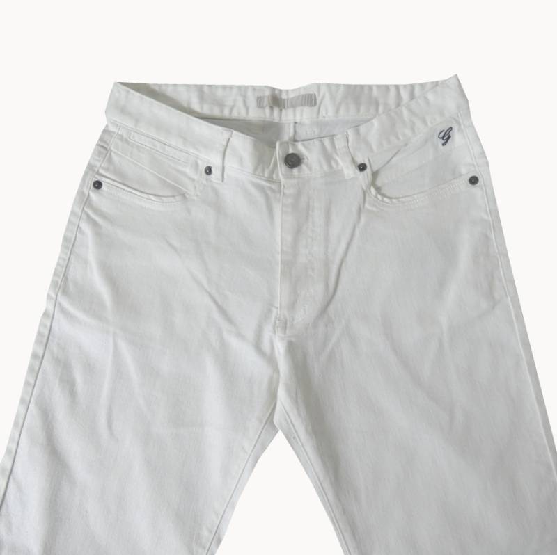 ジーンズ デニム パンツ メンズ 春夏 FEEL COOL ストレッチ ジーステージ (G-STAGE) ホワイト 白 7001　86cm