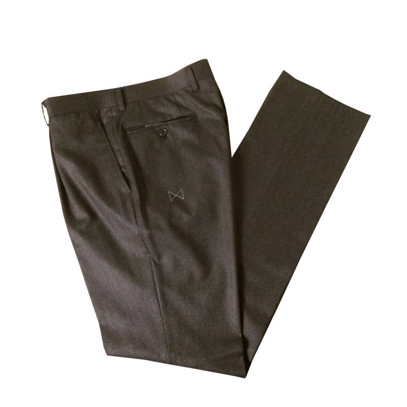 スラックス メンズ 秋冬春 ワンタック パンツ カノニコ(CANONICO)生地 ウール100% スーパー120s オックスフォードクラシック(OXFORD CLASSIC) チェスナットブラウン 4958 82cm 84cm 86cm 88cm