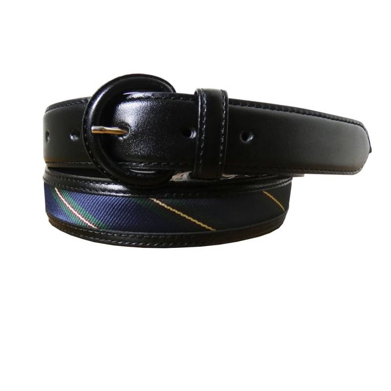 KIETH メンズ  レジメンタル ベルト  黒 ブラック フリーサイズ　0219