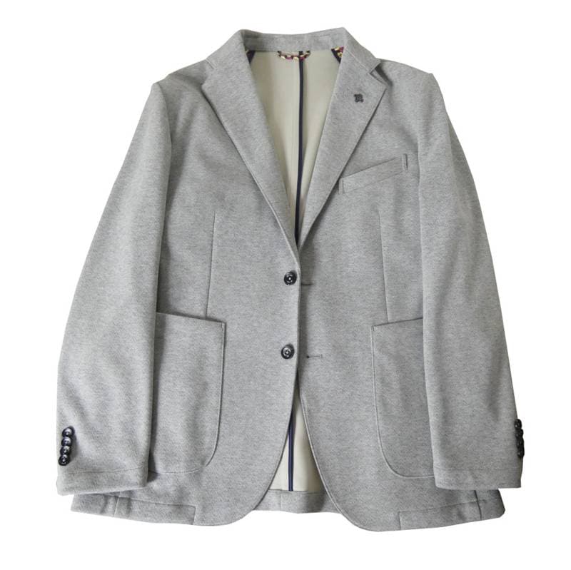 ジャケット メンズ 秋冬春 2つボタン ジーステージ(G-stage) ウールライク ボンディング ストレッチ ジャケット ライトグレー 2003 52（XXL）