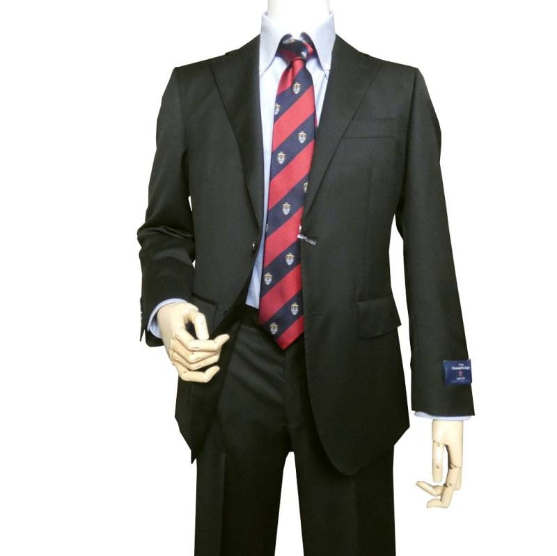 エルメネジルド ゼニア(Ermenegildo Zegna) スーツ メンズ 秋冬春 シングルスーツ 2つボタン ビジネススーツ ブラックシャドーストライプ 黒 4109 A4 A6 A7 AB4 BB4 BB6