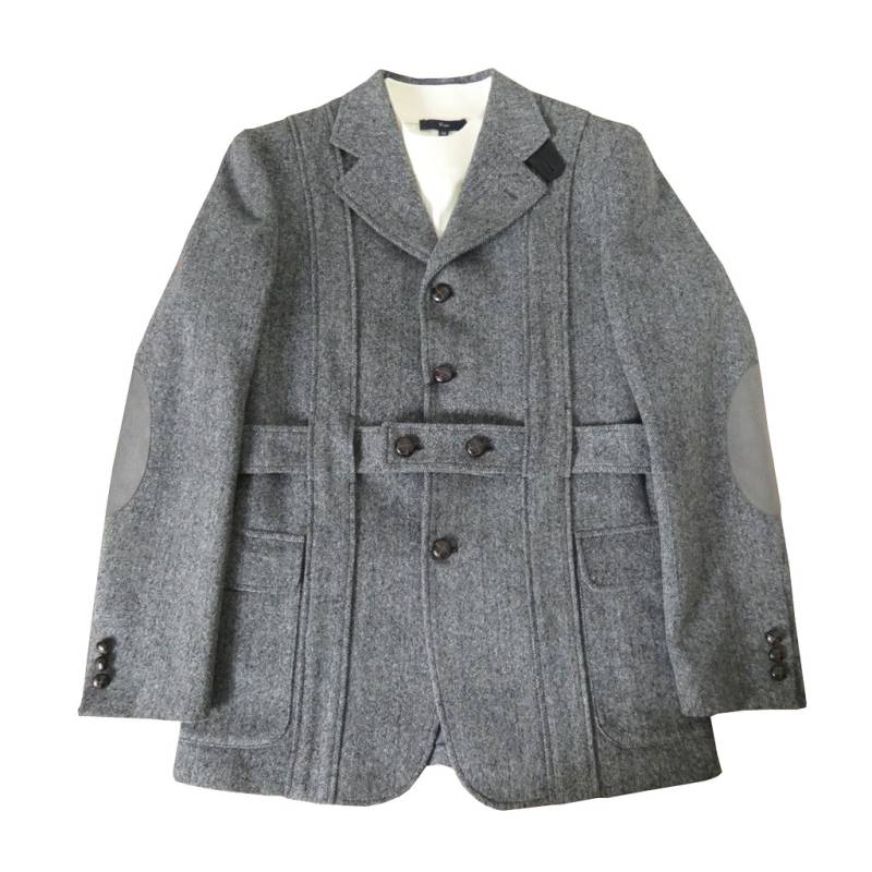 ツイード ジャケット メンズ 秋冬 ノーフォークジャケット オックスフォードクラシック (OXFORD CLASSIC) ヘリンボーン グレー 2015V   A6サイズ