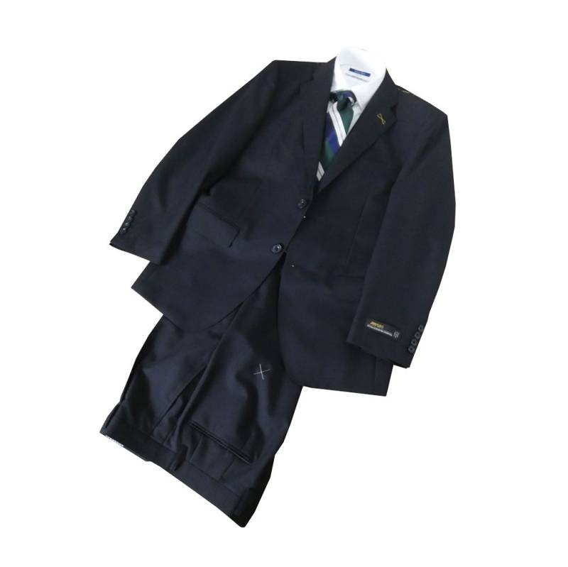 スーツ メンズ 春夏 シングルスーツ 2つボタン ミユキ(MIYUKI) 御幸 ビジネススーツ 紺 無地 ネイビー 0013　A4 AB6