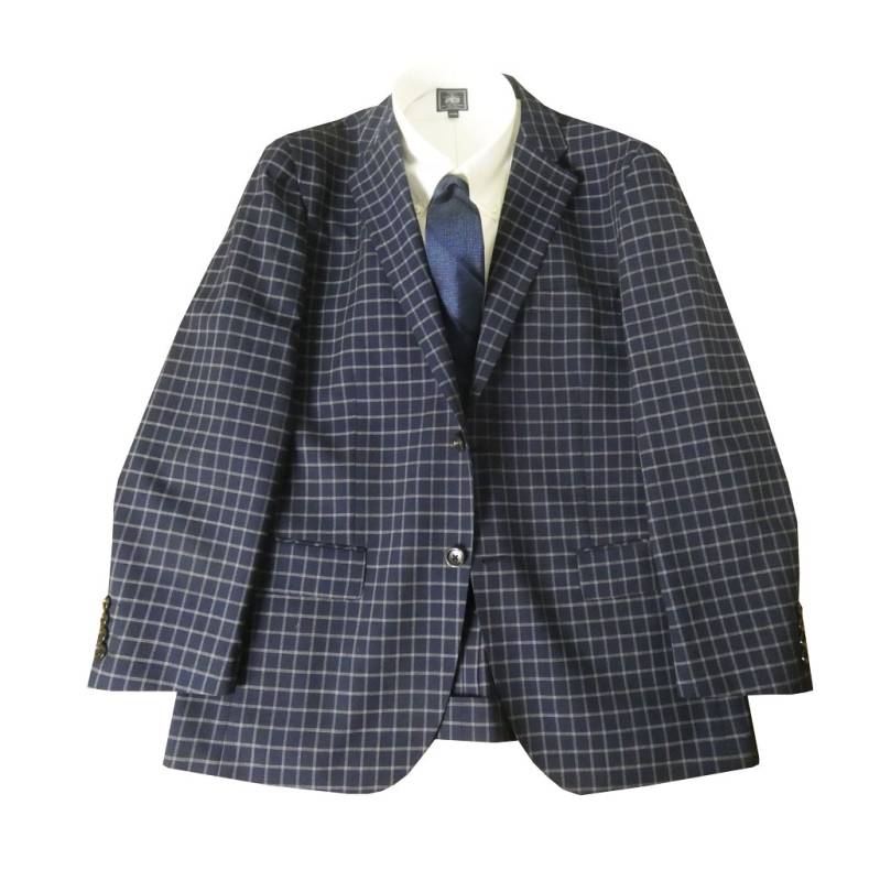 【お取り寄せ商品】 ダディコスタ(Dady Costa) 2つボタン ジャケット メンズ 春夏秋 ネイビー ミニチェック 3813 BB5 BB6
