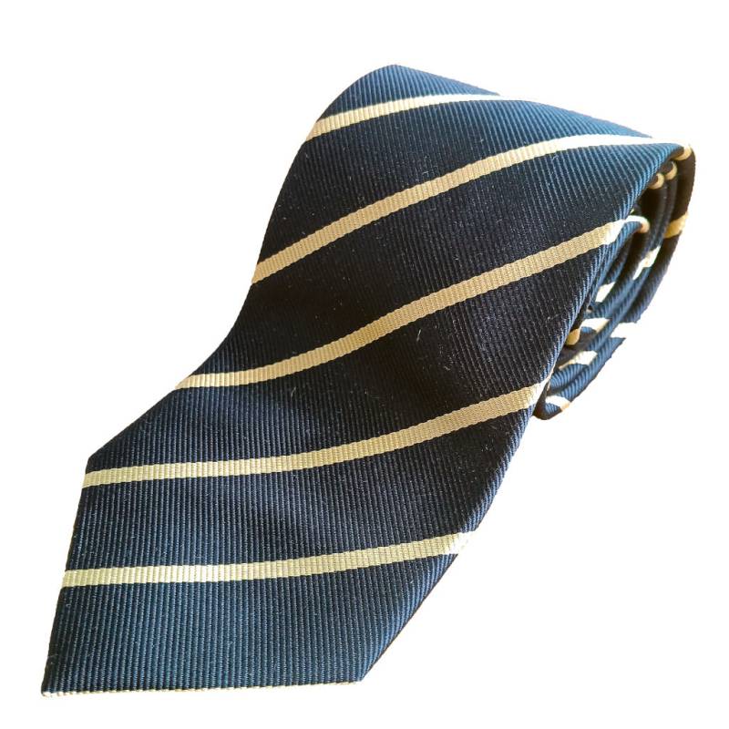ケントアベニュー(Kent Ave) レジメンタルタイ ネクタイ メンズ ビジネス おしゃれ ギフト 人気 シルク100％ イエロー×ネイビー ktr1