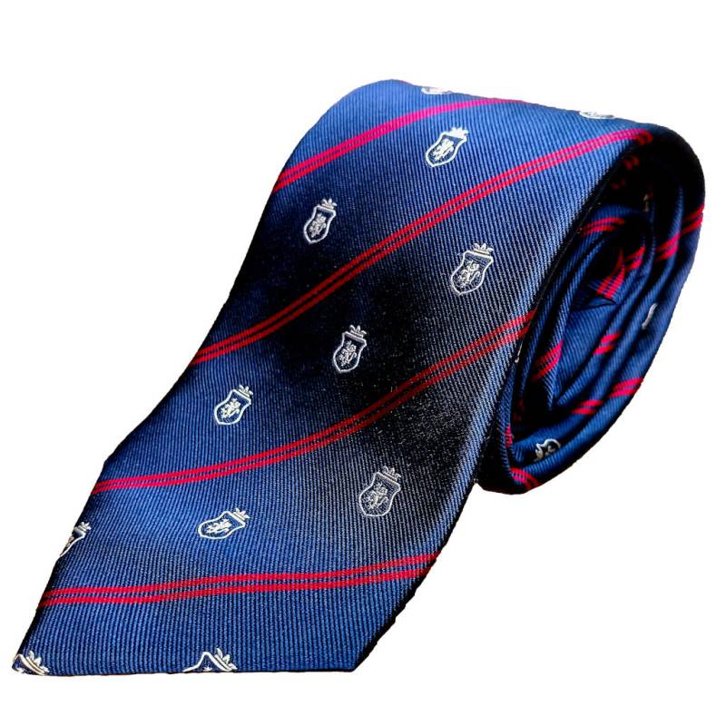 ケントアベニュー(Kent Ave) ロイヤルクレストタイ ネクタイ メンズ ビジネス おしゃれ ギフト 人気 シルク100％ レッド×ネイビー ktc2