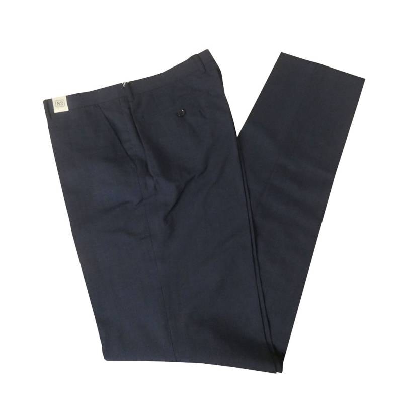 スラックス メンズ 春夏 ウォッシャブル パンツ ノータック ウール混 フィッチェ(FICCE) ネイビー 0188 79cm 85cm 88cm 91cm