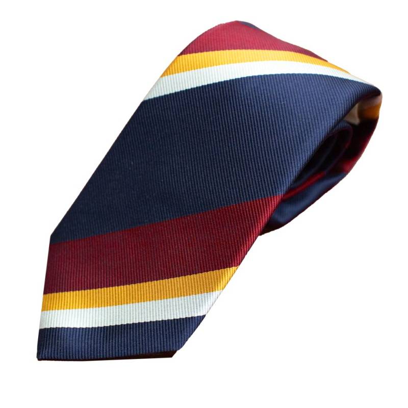 ネクタイ レジメンタル メンズ ビジネス おしゃれ ギフト 人気 マークス(MARKS) シルク100% ストライプ ネイビー×ワインレッド×ベージュイエロー mt0076