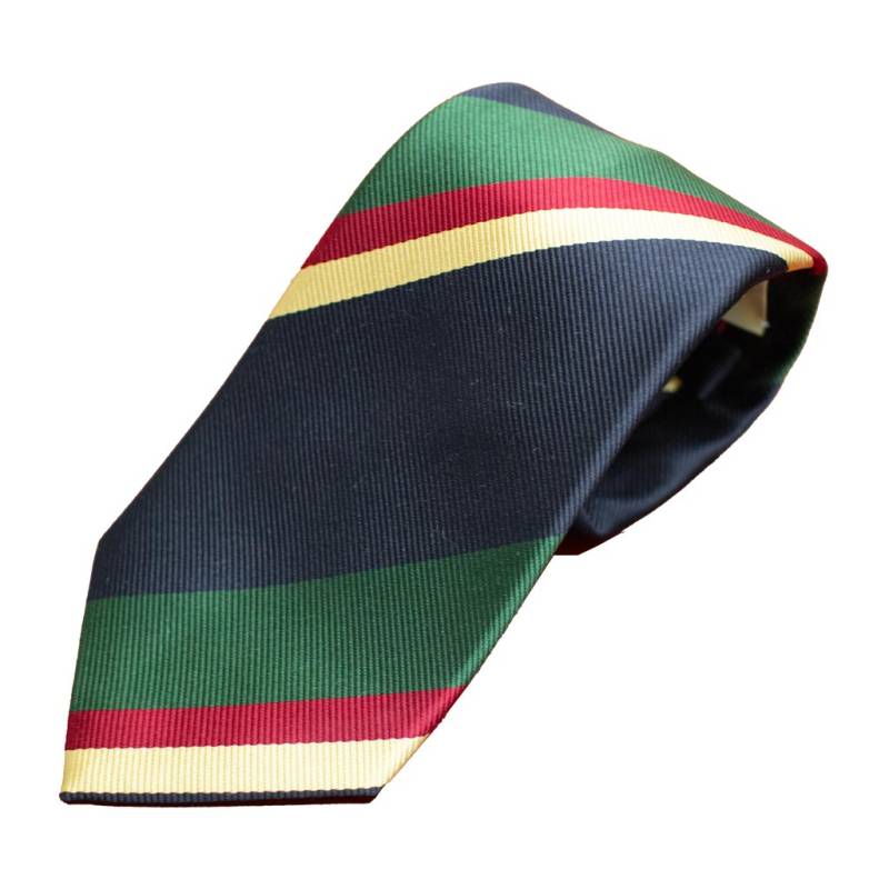ネクタイ レジメンタル メンズ ビジネス おしゃれ ギフト 人気 マークス(MARKS) シルク100% ストライプ ネイビー×グリーン×レッド×イエローゴールド mt0078