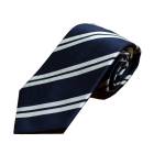ネクタイ レジメンタル メンズ ビジネス おしゃれ ギフト 人気 マークス(MARKS) シルク100% ストライプ ネイビー×ダブルシルバー mt0080|ネクタイ