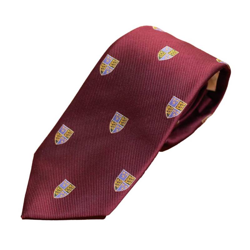 ネクタイ クレストタイ メンズ ビジネス おしゃれ ギフト 人気 マークス(MARKS) シルク100％ ワインレッド系＋紋章 mt0087