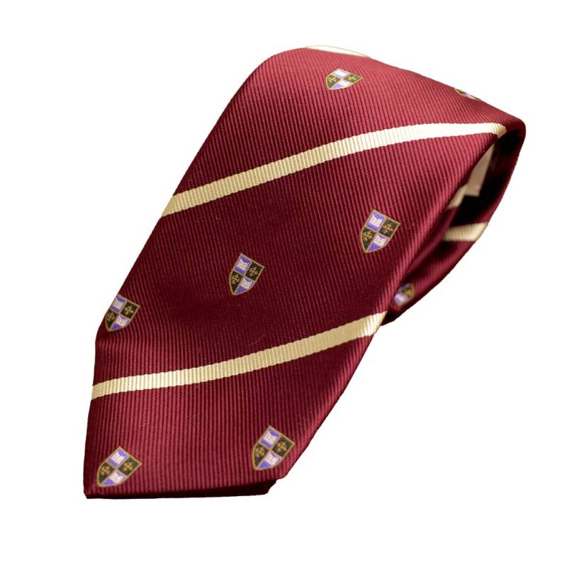 ネクタイ ロイヤルクレストタイ メンズ ビジネス おしゃれ ギフト 人気 マークス(MARKS) シルク100％ エンジ＋紋章 mt0088