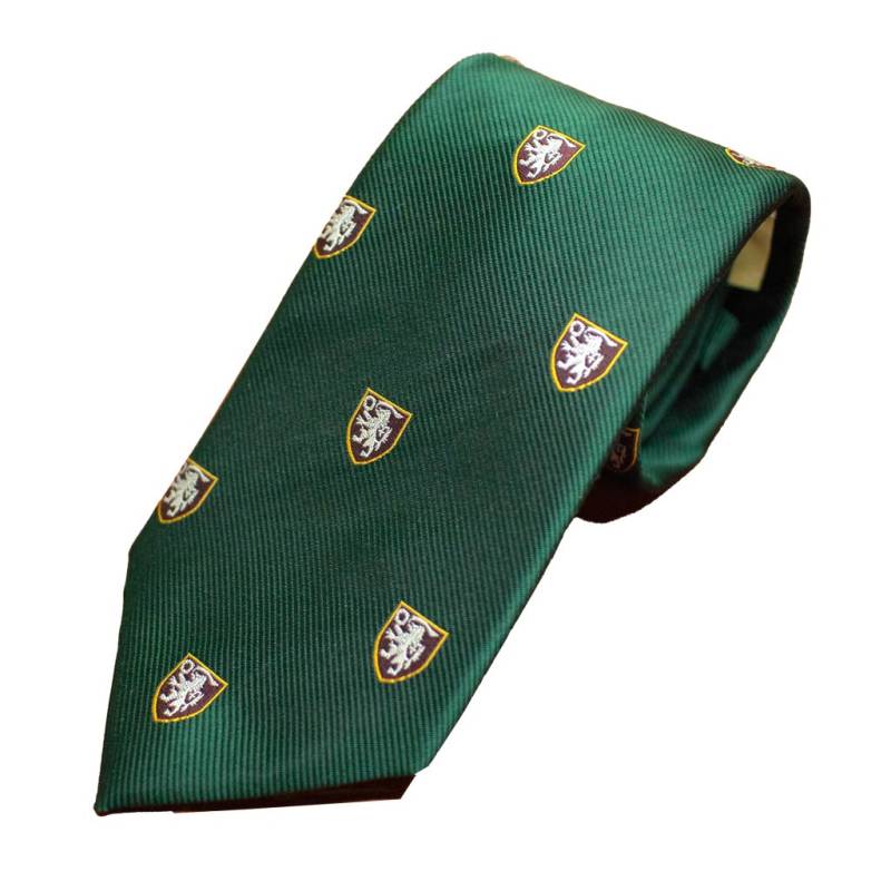 ネクタイ クレストタイ メンズ ビジネス おしゃれ ギフト 人気 マークス(MARKS) シルク100％ グリーン＋紋章 mt0090