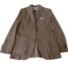 ジーステージ(G-stage)  メンズ ストレッチ 麻混 ジャケット SORONA ブラウン 3007   48（L）|ブランドジャケット|ブレザー・ジャケット