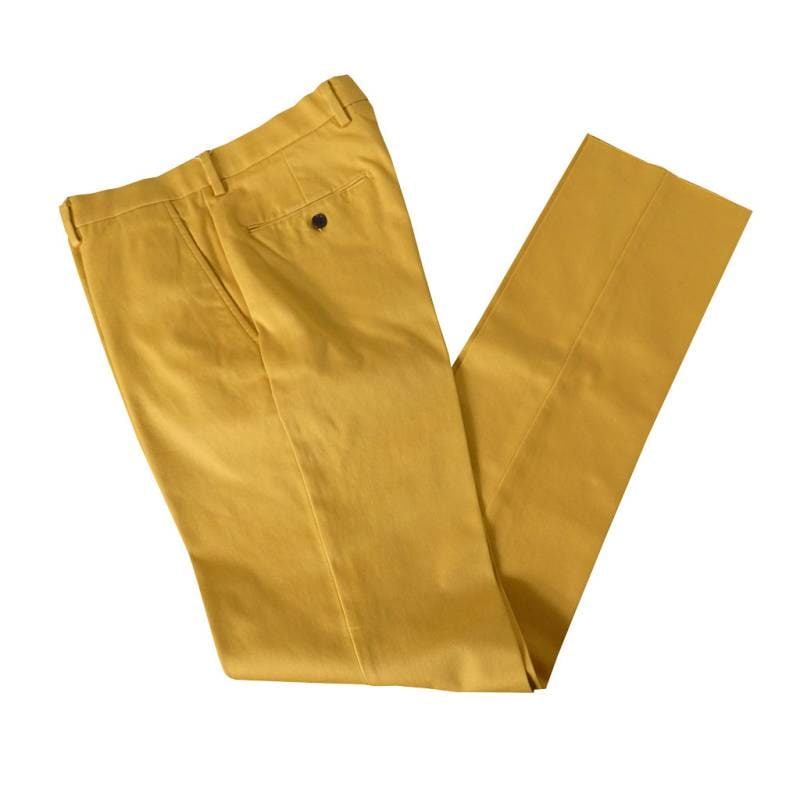 ジェイプレス (J.PRESS) スラックス メンズ オールシーズン 春夏 秋冬 コットン ストレッチパンツ チノパン ノータック ハニーイエロー 1040　82cm 86cm