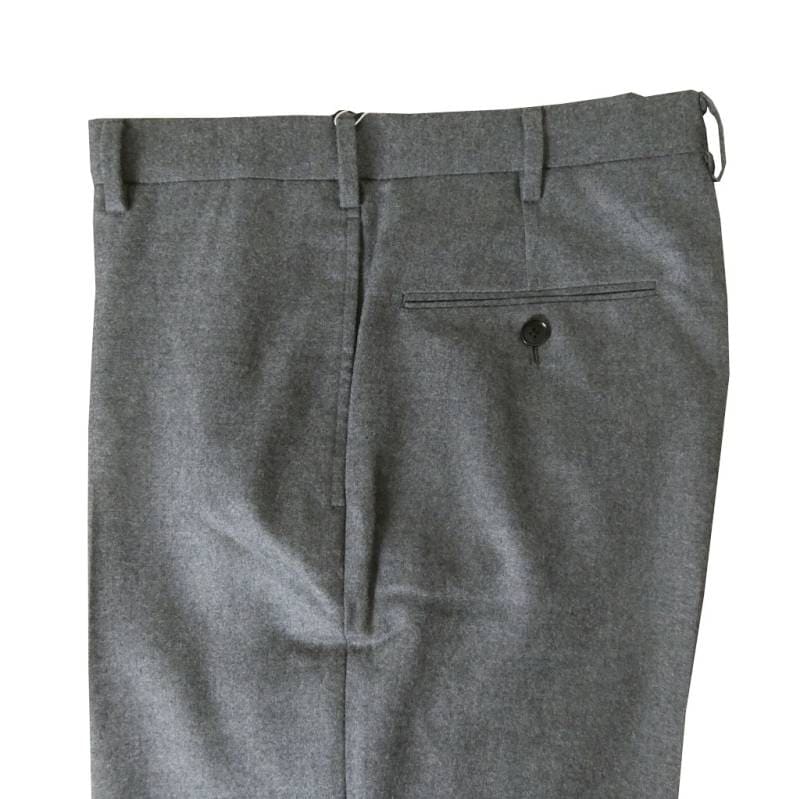 ジェイプレス (J.PRESS) スラックス メンズ 秋冬春 ノータック フランネル パンツ ウール100% ミディアムグレー 0003  79cm 82cm 85cm 88cm 94cm