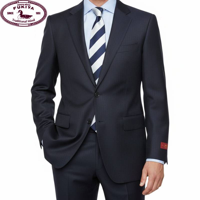 スーツ メンズ 秋冬春 段返り3つボタン オックスフォードクラシック プレミアムライン (OXFORD CLASSIC PremiumLine) ネイビー シャドーヘリンボーン 0088  A3 A4 A5 A6 A7 A8 AB3 AB4 AB5 AB6 AB7 AB8 BB3 BB4 BB5 BB6 BB7 BB8