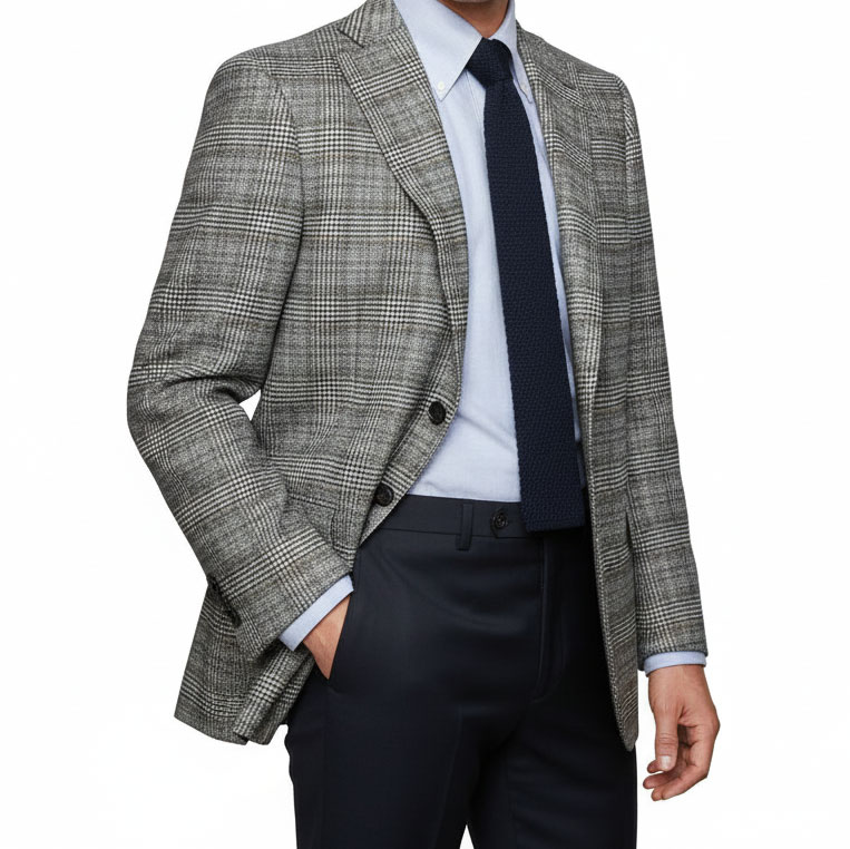 【お取り寄せ商品】 レオマスター(LEOMASTER) 2つボタン ジャケット メンズ 秋冬春 ブラウン系チェック 6602   AB5 AB6 BB5 BB6